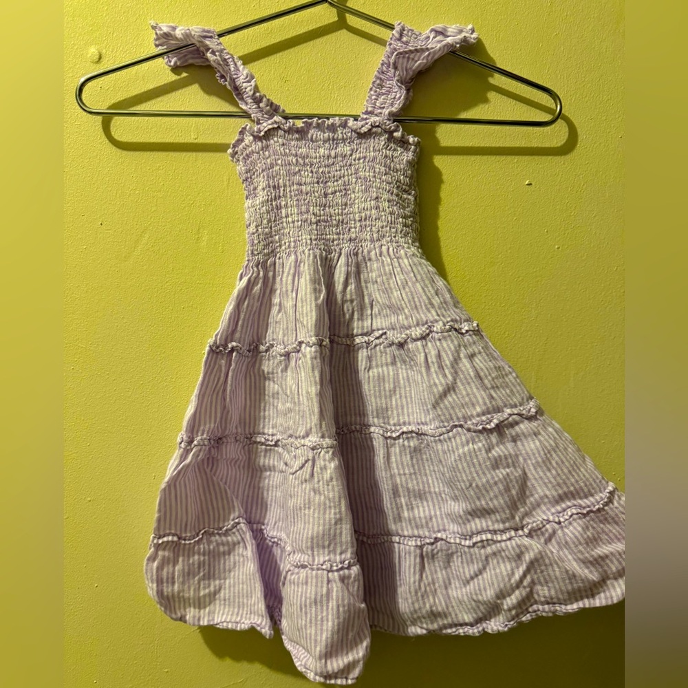 Hill House Girls Linen Dress size 5/6Y FITS SMALLER